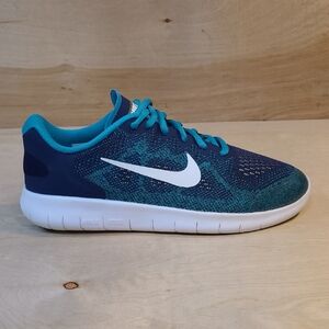 Nike Free RN 2017 GS 'Binary Blue Turbo Green' Running Shoes